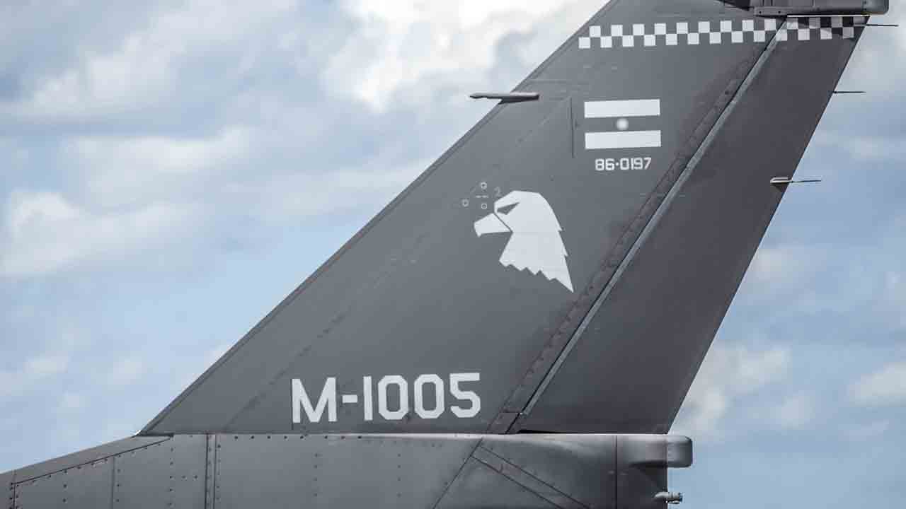 F-16. Foto: Ministerio de Defensa - @MinDefensa_Ar

