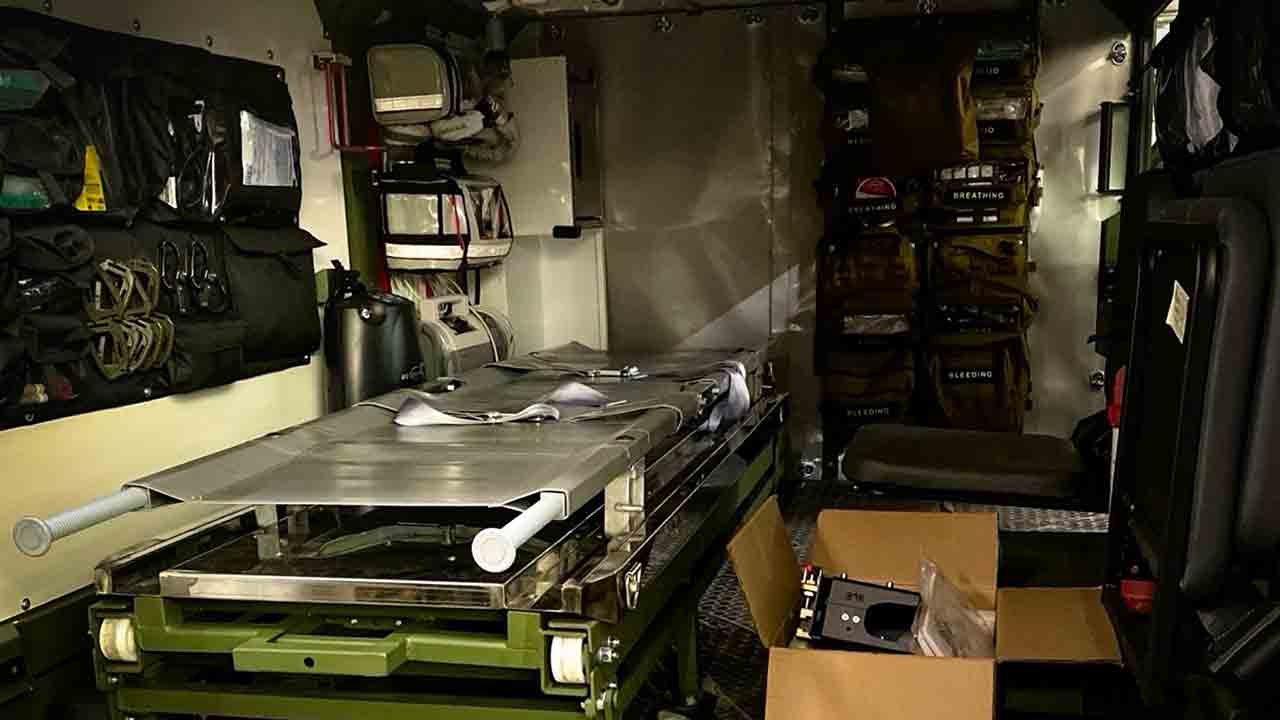 Ambulância blindada MEDIGUARD. Facebook @deutschebotschaftkyjiw